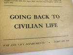 WW2兵士のための除隊後の市民生活復帰ガイドx2冊